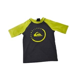 Quiksilver Kids Rashguard - Grey and Lime